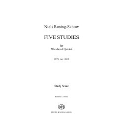 Niels Rosing-Schow: Five Studies (score)
