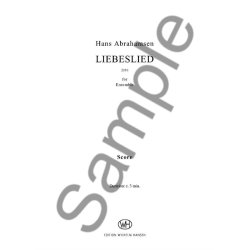 Hans Abrahamsen: Liebeslied for Ensemble (Score)