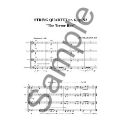 Jouni Kaipainen: String Quartet No.6 "The Terror Run" (Score)