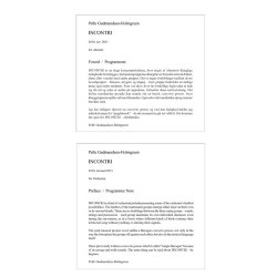 Pelle Gudmundsen-Holmgreen: Incontri (Score)