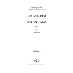 Hans Abrahamsen: Ten Sinfonias (Score)