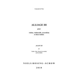 Niels Rosing-Schow: Alliage III (Score)