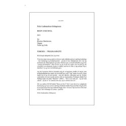 Pelle Gudmundsen-Holmgreen: Body And Soul (Score)