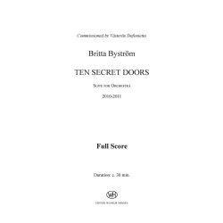 Britta Bystr&ouml;m: Ten Secret Doors - Suite For Orchestra (Score)