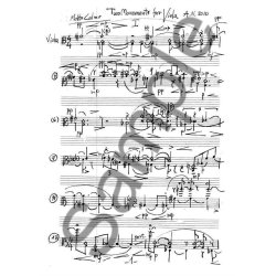 Anders Nordentoft: Two Movements For Viola