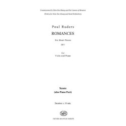 Poul Ruders: Romances (Score and Parts)