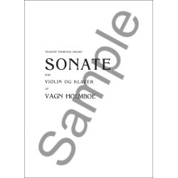 Vagn Holmboe: Sonate For Violin Og Klaver
