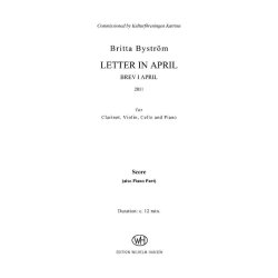 Britta Bystr&ouml;m: Letter In April  (Score)