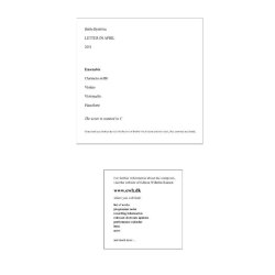 Britta Bystr&ouml;m: Letter In April  (Score)