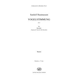 Sunleif Rasmussen: Vogelstimmung (Recorder Solo)
