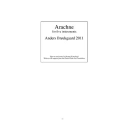 Anders Brdsgaard: Arachne (Score)