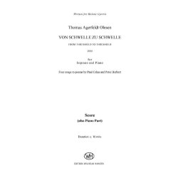 Thomas Agerfeldt Olesen: VON SCHWELLE ZU SCHWELLE (Soprano &amp; Piano)