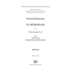 Henrik Hellstenius: In Memoriam, Violin Concerto No. 2 (Score)