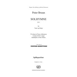 Peter Bruun: Solhymne (Player's score)