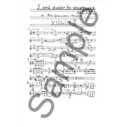 Pelle Gudmundsen - Holmgreen: String Quartet No.6 "5 Small Studies" (Parts)