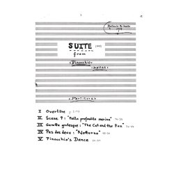 Antonio Bibalo: Suite From "Pinnochio" Score
