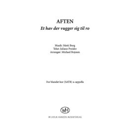 MICHAEL BOJESEN AFTEN-ET HAV DER VUGGER SIG TIL RO SATB