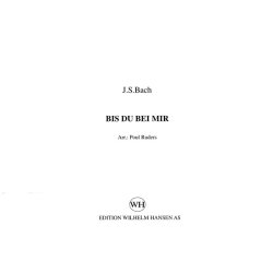 J. S. BACH BIST DU BEI MIR ARR.: POUL RUDERS PLSC