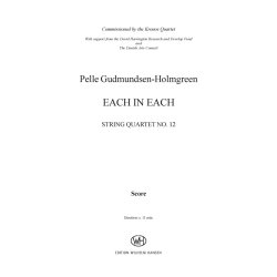 Pelle Gudmundsen-Holmgreen: String Quartet No. 12 'Each In Each' (Score)