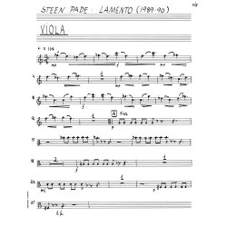 Steen Pade: Lamento For Piano Quartet (Parts)