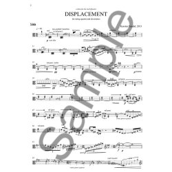 Karsten Fundal: Displacement For String Quartet (Parts)