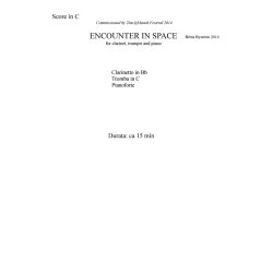 Britta Bystr&ouml;m: Encounter In Space For Clarinet, Trumpet And Piano (Score and Parts)