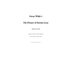 Thomas Agerfeldt Olesen: The Picture Of Dorian Grey (Score)