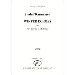 Sunleif Rasmussen: Winter Echoes For Recorder And 13 Solo Strings (Score)
