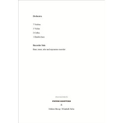 Sunleif Rasmussen: Winter Echoes For Recorder And 13 Solo Strings (Score)