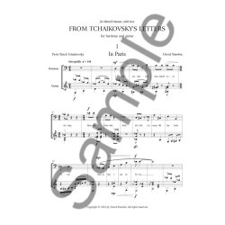 David Starobin: From Tchaikovsky's Letters (Vocal Score)
