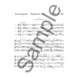 Rued Langgaard: Strygekvartet Nr. 2 (Score)