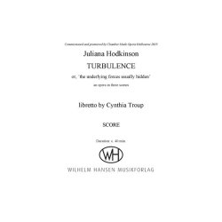 Juliana Hodkinson: Turbulence - An Opera In Three Scenes (Score)