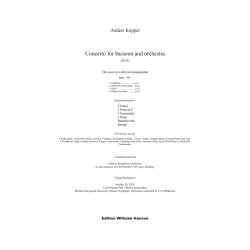 Anders Koppel: Concerto For Bassoon And Orchestra (Score)