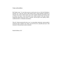 Arnold Sch&ouml;nberg: Lied (Ohne Worte) From Serenade Op. 24 (Player's Score)