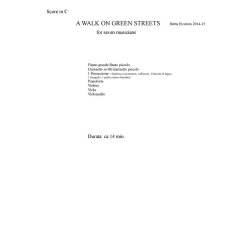 Britta Bystr&ouml;m: A Walk On Green Streets (Score)