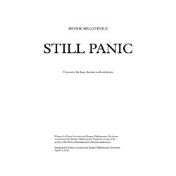 Henrik Hellstenius: Still Panic - Concerto for Bass Clarinet and Orchestra (Score)