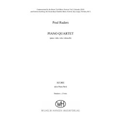 Poul Ruders: Piano Quartet (Score)
