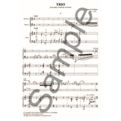 Francis Poulenc: Trio For Piano, Oboe And Bassoon - Revised Version (Score And Parts)