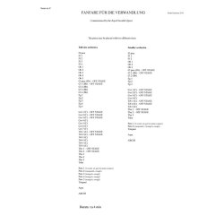 Britta Bystr&ouml;m: Fanfare F&uuml;r Die Verwandlung (Score)