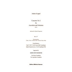 Anders Koppel: Concerto No.2 For Accordion And Orchestra (Score)
