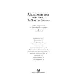 Anne Barfoed (arr.): Glemmer Du? 12 Melodier Af Kai Normann Andersen