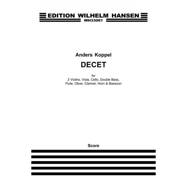 Anders Koppel: Decet (Score)