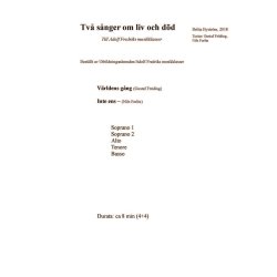 Tv&aring; s&aring;nger om liv och d&ouml;d