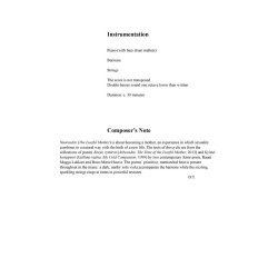 The Lustful Mother : Version with Piano and String Orchestra - Score)