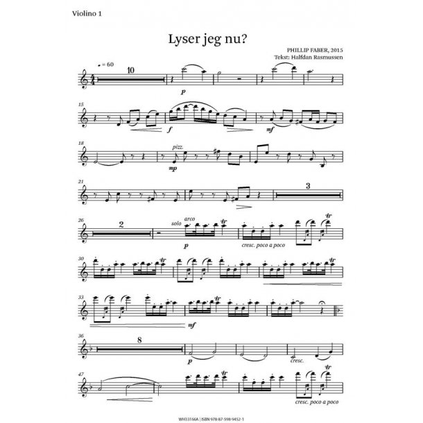Lyser Jeg Nu : String Quartet Parts