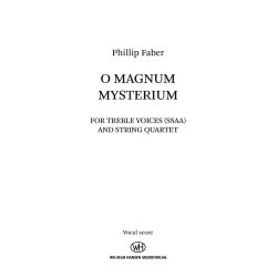 O Magnum Mysterium : SSAA Version - Choral Part