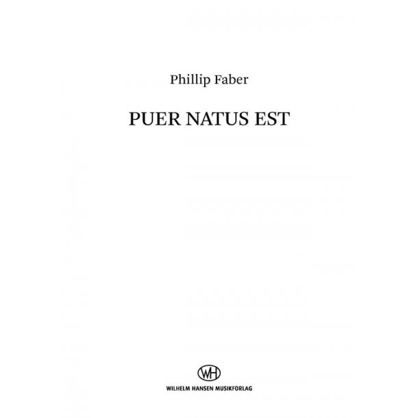 Puer natus est : SSAA Version - Score