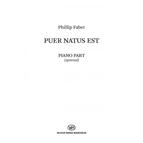 Puer natus est : SSAA Version - Piano Part