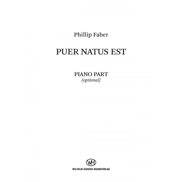 Puer natus est : SATB Version - Piano Part