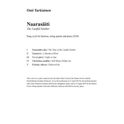 The Lustful Mother : Version with Piano and String Quartet - Score)